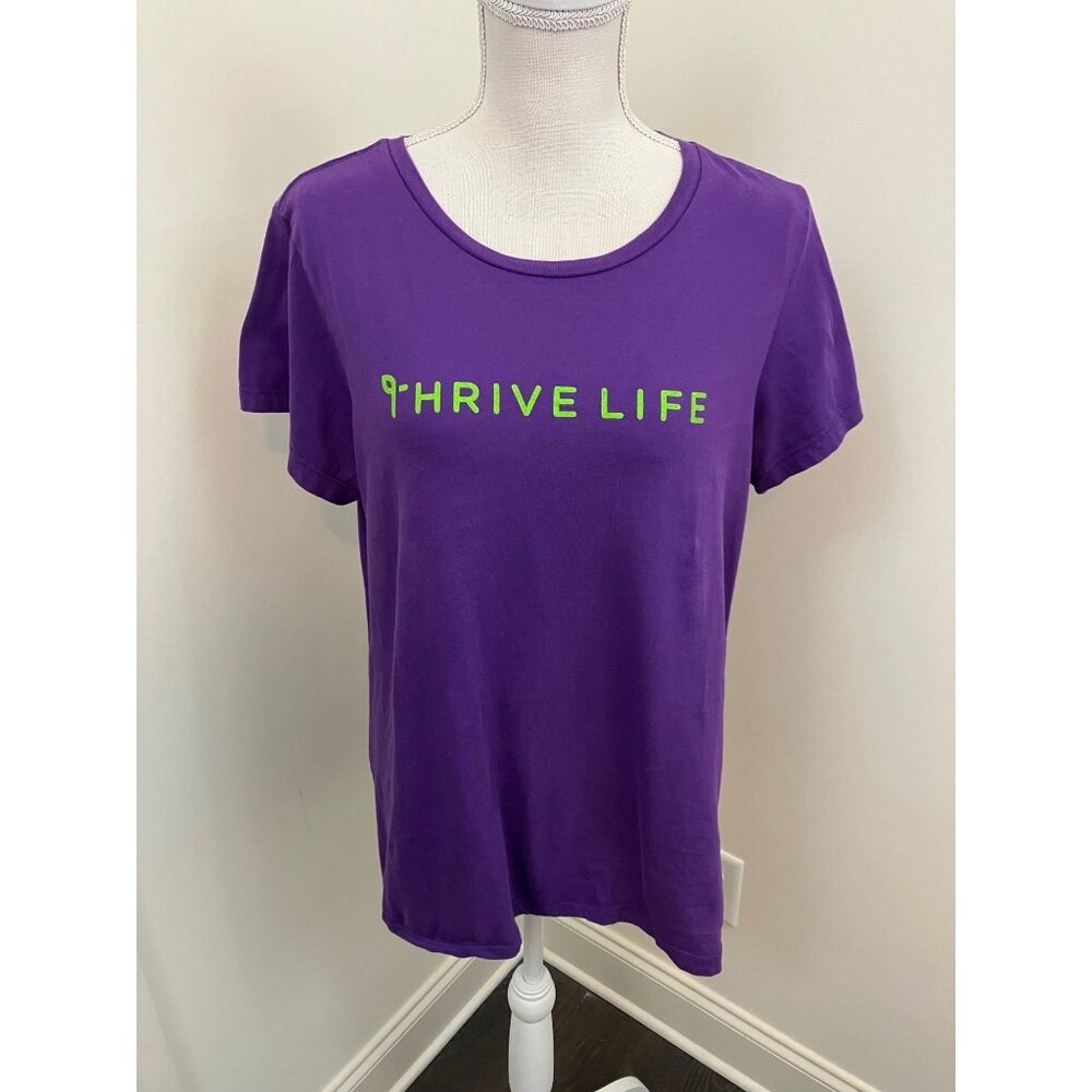 District Made Purple Short Sleeve Tee "Thrive Life" Size XL